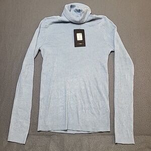 Fashion Nova Womens Sweater Large Cowl Neck‎ Sky Blue